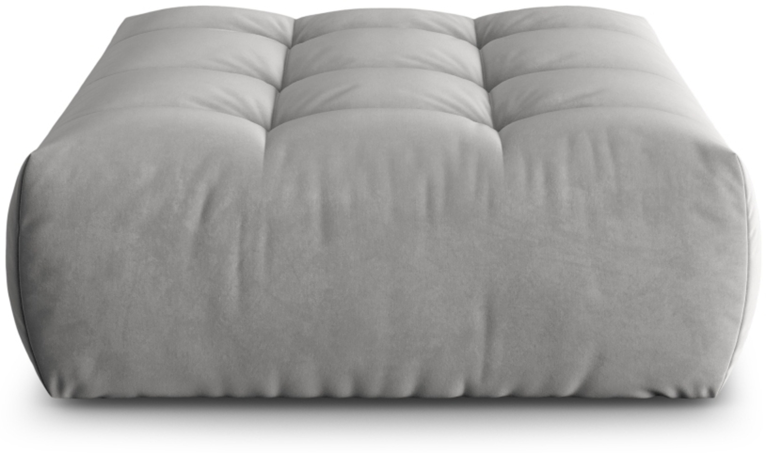 Micadoni Hocker Bloom 1-Sitzer Samt Grau Bild 1