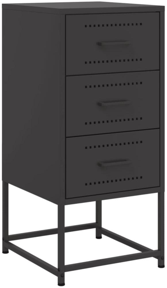 vidaXL Nachttisch Schwarz 36x39x78 cm Stahl 846578 Bild 1