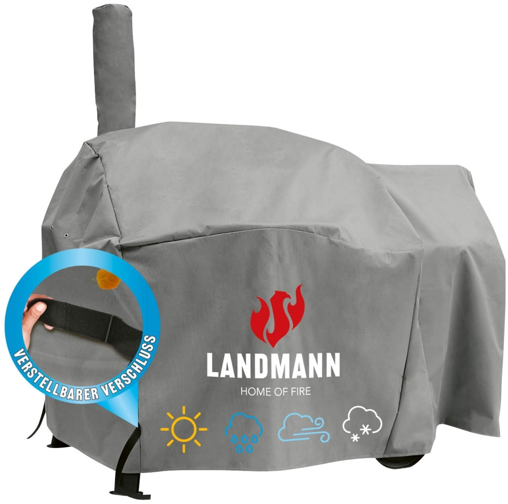 LANDMANN Premium Wetterschutzhaube - 93 x 147 x 125 cm - Grau Bild 1