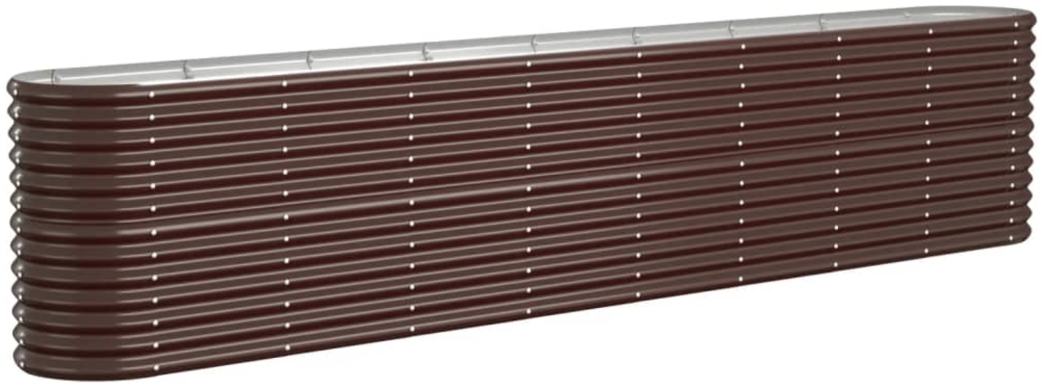 vidaXL Hochbeet Verzinkter Stahl 332x40x68 cm Braun 318910 Bild 1