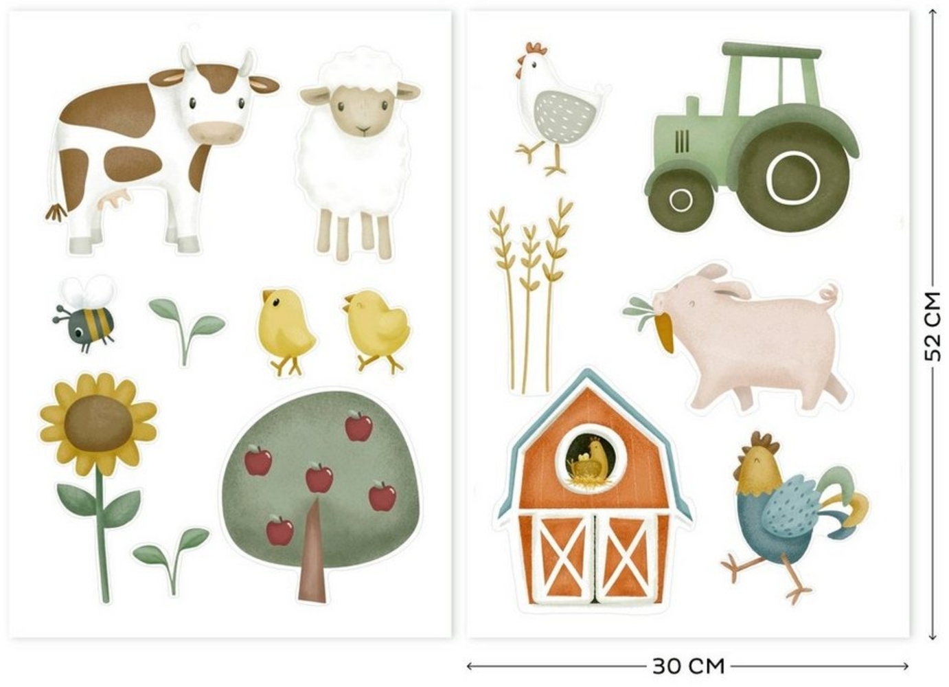 Little Dutch Wandaufkleber - Little Farm Multicolo Bild 1