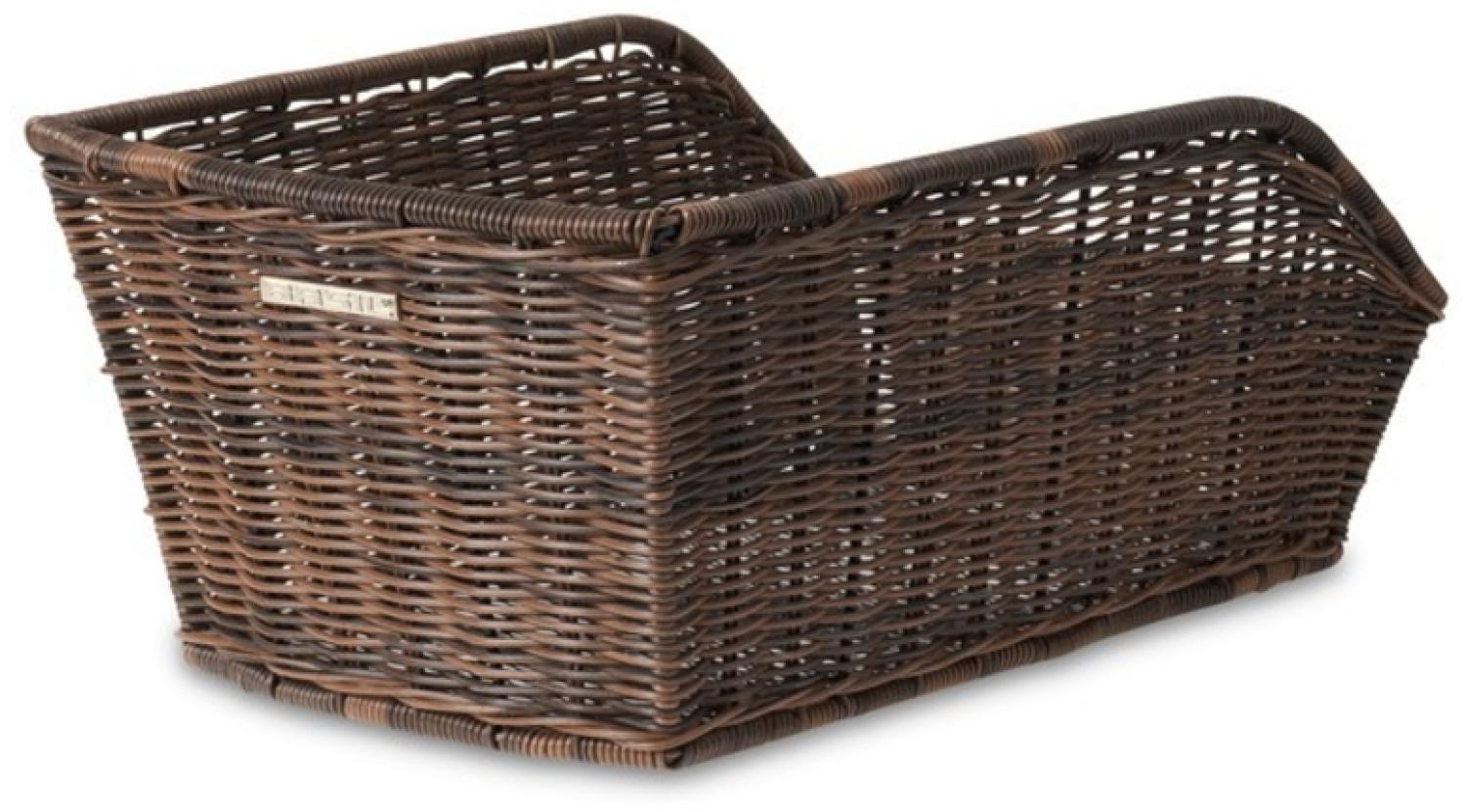 Basil 20007 Cento Hinterrad-Korb 47 x 34 x 22 cm, Rattan, engmaschig, braun Bild 1