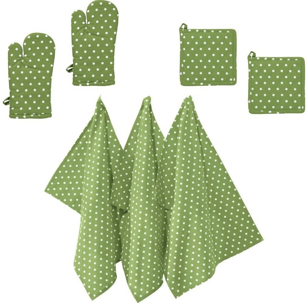 REDBEST Topflappen Küchenset 7-tlg, Punkte Bild 1