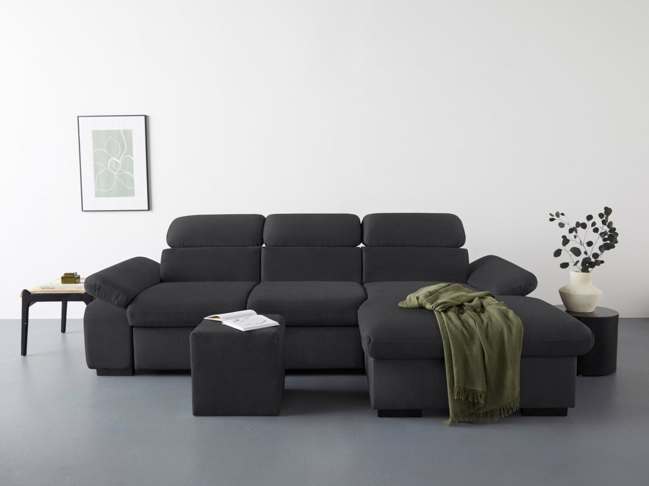 COTTA Ecksofa Lola L-Form, Set, mit Hocker & Kopfteilfunktion, wahlw. Bett- und Armteilfunktion Bild 1