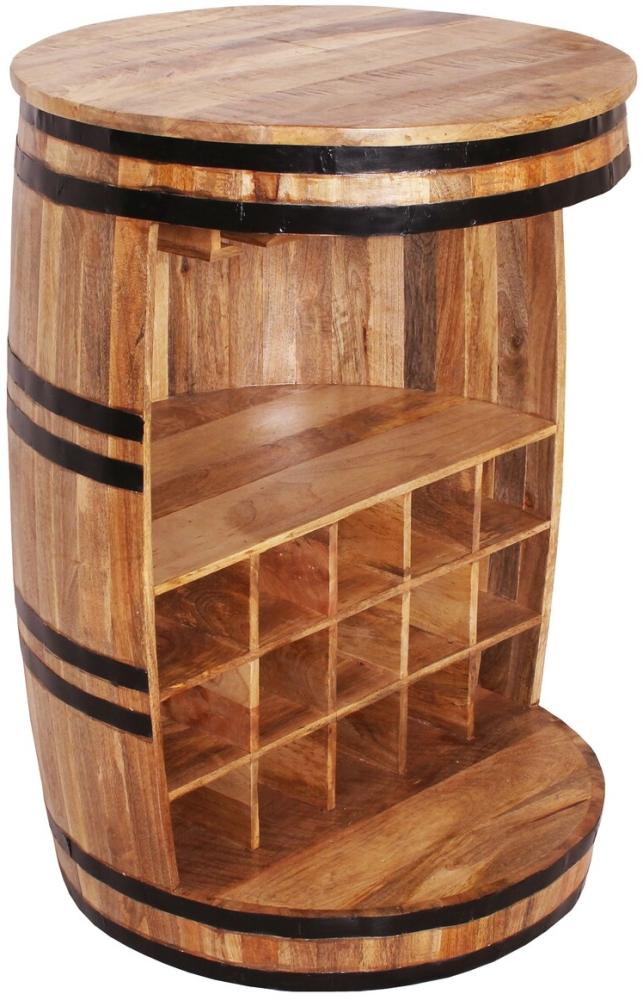 RUSTIC Barschrank Lackiertes Mangoholz Natur Bild 1
