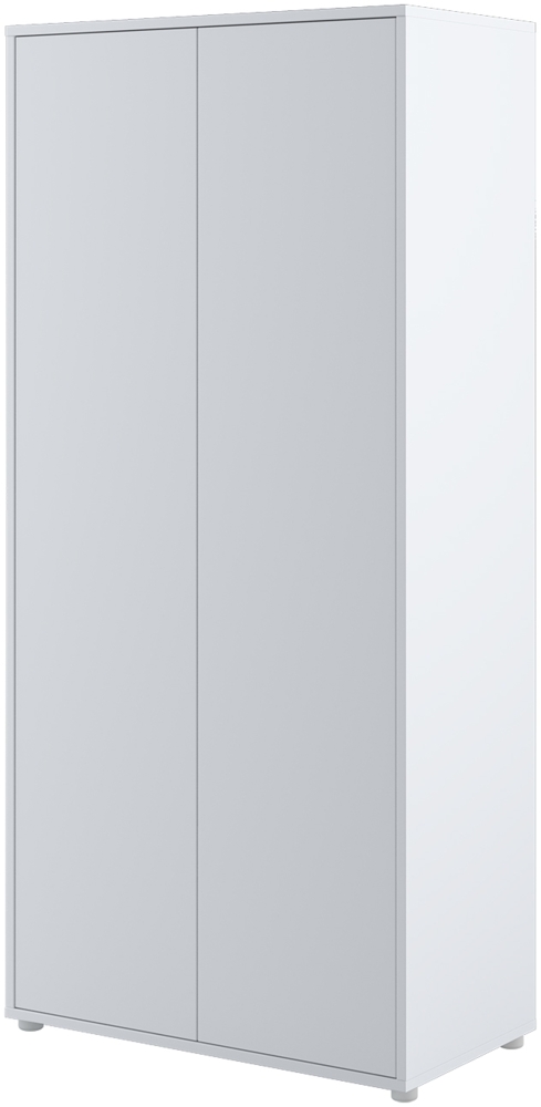 MEBLINI Kleiderschrank 2 Türig für Schrankbett Bed Concept - Drehtürenschrank mit Einlegeböden und Kleiderstange - BC-20 - Weiß Matt Bild 1