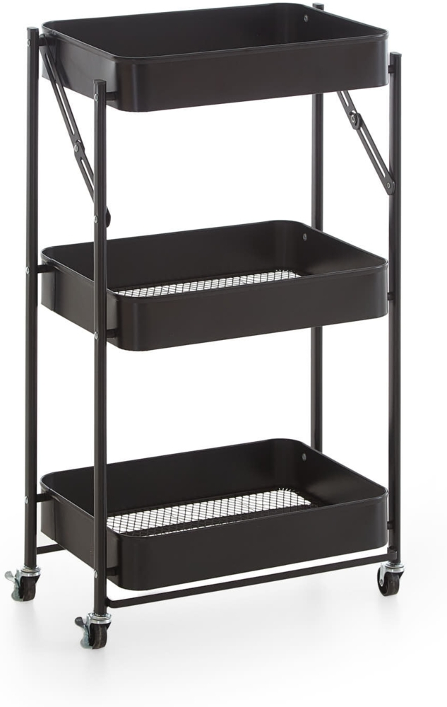 Küchentrolley (B/H/T: 44x78x31 cm) in schwarz Bild 1