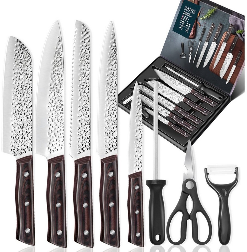 MDHAND Messer-Set Multifunktions Küchenschere, Profi Scharf Kochmesser (Set, 8-tlg), mit Geschenkbox Bild 1