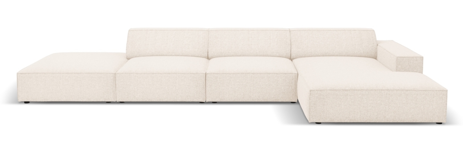 Micadoni Ecksofa Jodie 5-Sitzer Rechts Chenille Haga Helles Beige Bild 1