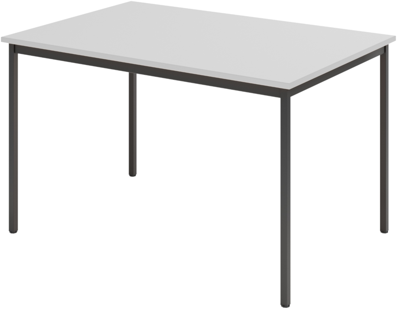 bümö Tisch, Multifunktionstisch 120 x 80 cm in Grau/Schwarz - Besprechungstisch, Konferenztisch, Meetingtisch, Mehrzwecktisch, Pausentisch, Besprechungsraum, Meetingraum, Pausenraum, VS12-5-D Bild 1