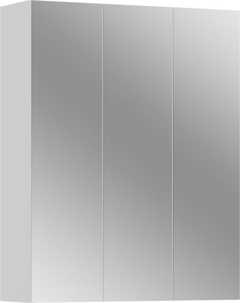 Badezimmerspiegelschrank >Michigan< in weiß/weiß matt - 60 x 76 x 20 cm (BxHxT) Bild 1