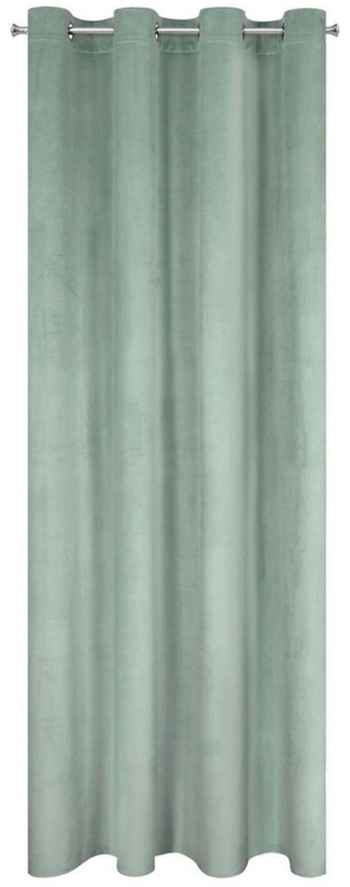 Design91 Vorhang Samtvorhänge Wohnzimmer Schlafzimmer Blickdicht Ösen Velours Velvet, Ösen Bild 1