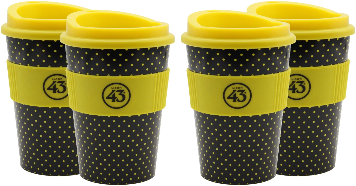 Licor 43 Kaffeebecher - 4er Set Trinkbecher Coffee to go mit Deckel Likör Liquor 43er Bild 1