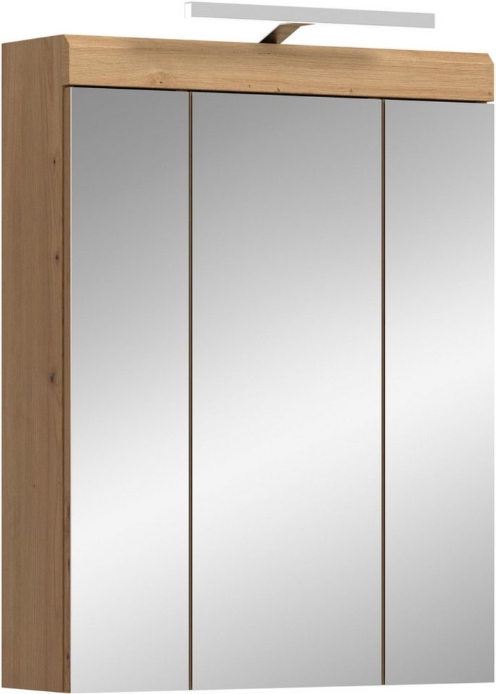 INOSIGN Spiegelschrank Siena, Breite 60cm, inkl. Beleuchtung, 3 Spiegeltüren, 9 Fächer (Set) in verschiedenen Farben erhältlich, Badmöbel, Spiegel, Badschrank, Bad Bild 1