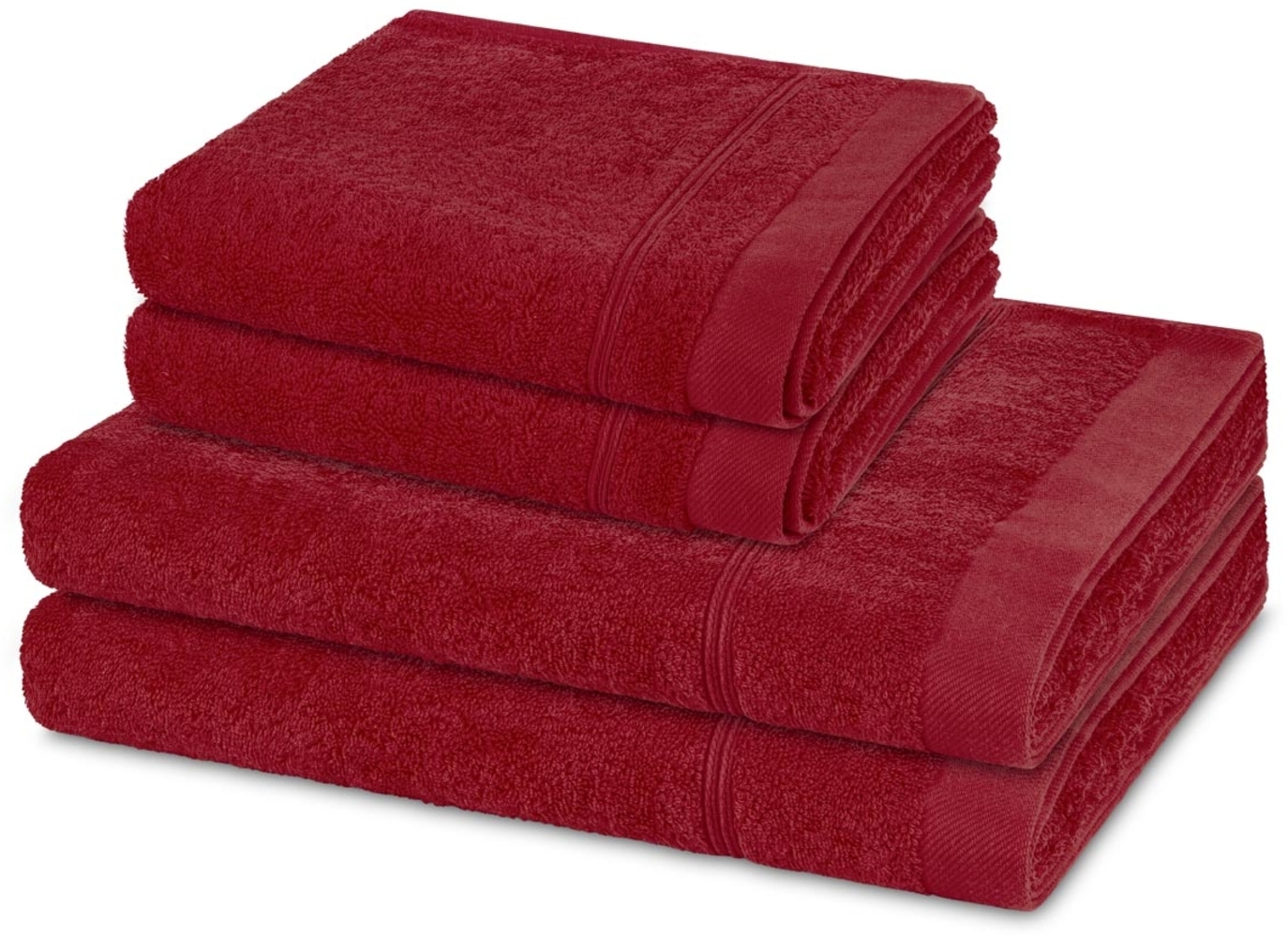 Ross Rubin 4 tlg. Frottier-Set - 2 X Handtuch (50 X 100cm), 2 X Duschtuch (70 X 140cm) - 480 - Vino Bild 1