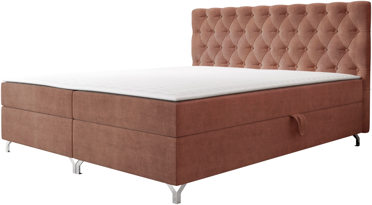 Mirjan24 Boxspringbett mit H3-Matratze Cylio II, braun, 180 x 200 cm Bild 1