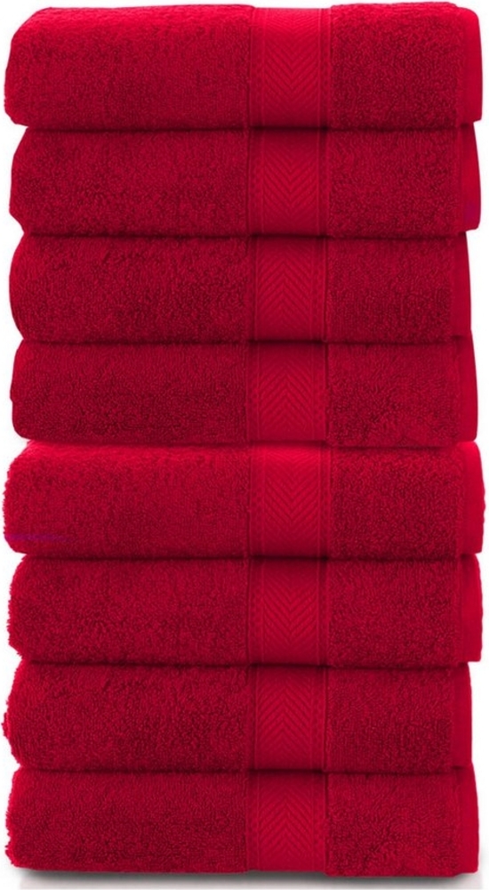 CLASS HOME COLLECTION Gästehandtücher Gästetuch Gästetücher Handtuch Frottee Baumwolle 500g/m² Uni 8 tlg Set, Frottee (8er, 8-St), mit Bordüre Bild 1