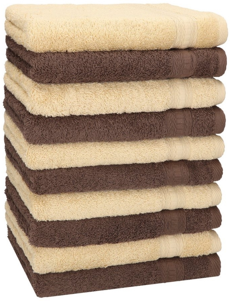Betz Gästehandtücher 10 Stück Gästehandtücher GOLD 30x50 cm Farbe beige/nuss, 100% Baumwolle (Set, 10-St) Bild 1