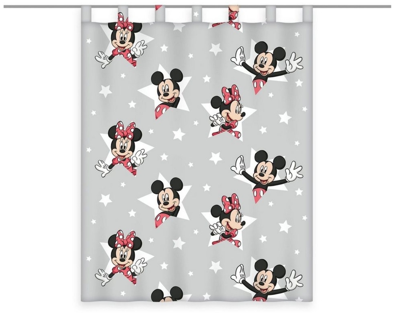 Disney Minnie & Mickey Gardine Vorhang Fertiggardine 140x175 cm blickdicht Bild 1