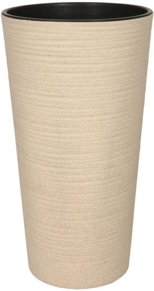 Heimwerkercenter Übertopf MePla - Hochkübel Lilia Strip ECO -ø19cm / H=36cm - creme Bild 1