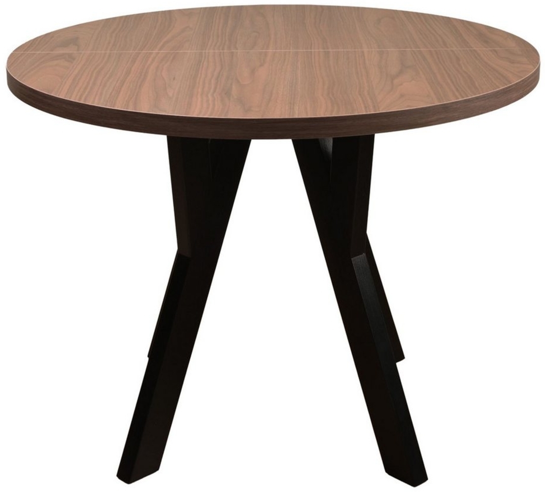 Selsey 'Osenness' Esstisch ausziehbar, Nussbaum-Optik/Schwarz, ca. 75 x 100–180 x 100 cm Bild 1