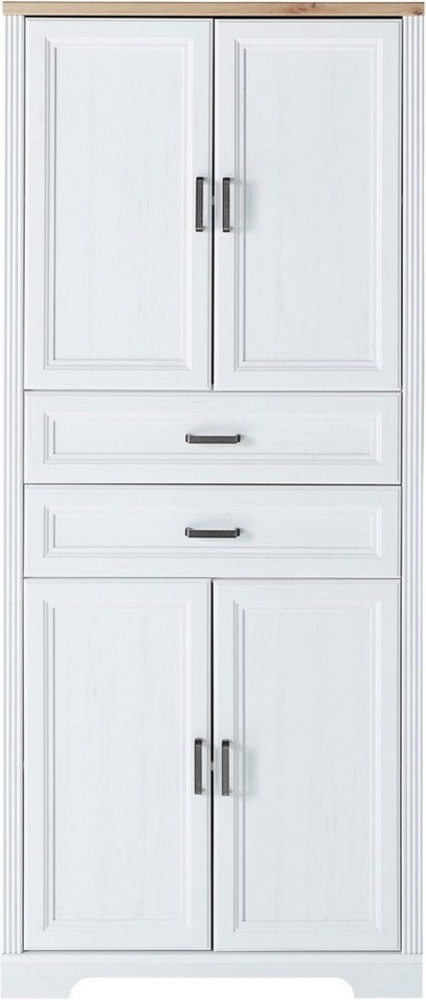 Aktenschrank 02 Büroschrank JASMIN Pinie weiß Dekor 86x38 Bild 1