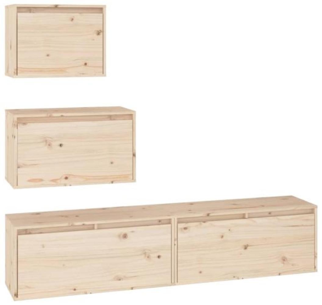 TV-Schränke 4 Stk. Massivholz Kiefer [3100144] Bild 1
