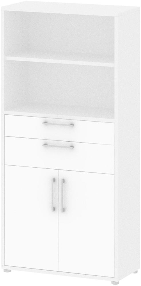 Büroschrank Prisme Ablage Schrank Aktenschrank Kommode Sideboard Highboard weiß Bild 1