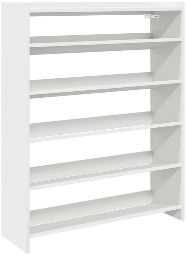 vidaXL Schuhregal Weiß 80x25x100 cm Holzwerkstoff 859896 Bild 1
