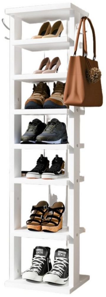 oyajia Schuhregal Standregal mit 7 Ebenen, mit verstellbaren Regalhöhen, 113cm, Schuhregal schmal platzsparend, für Eingangsbereich Bild 1
