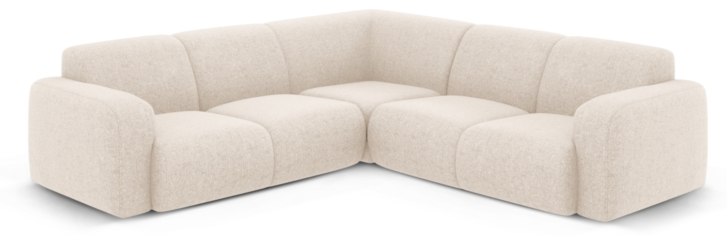 Micadoni Ecksofa Molino 5-Sitzer Chenille Helles Beige Bild 1