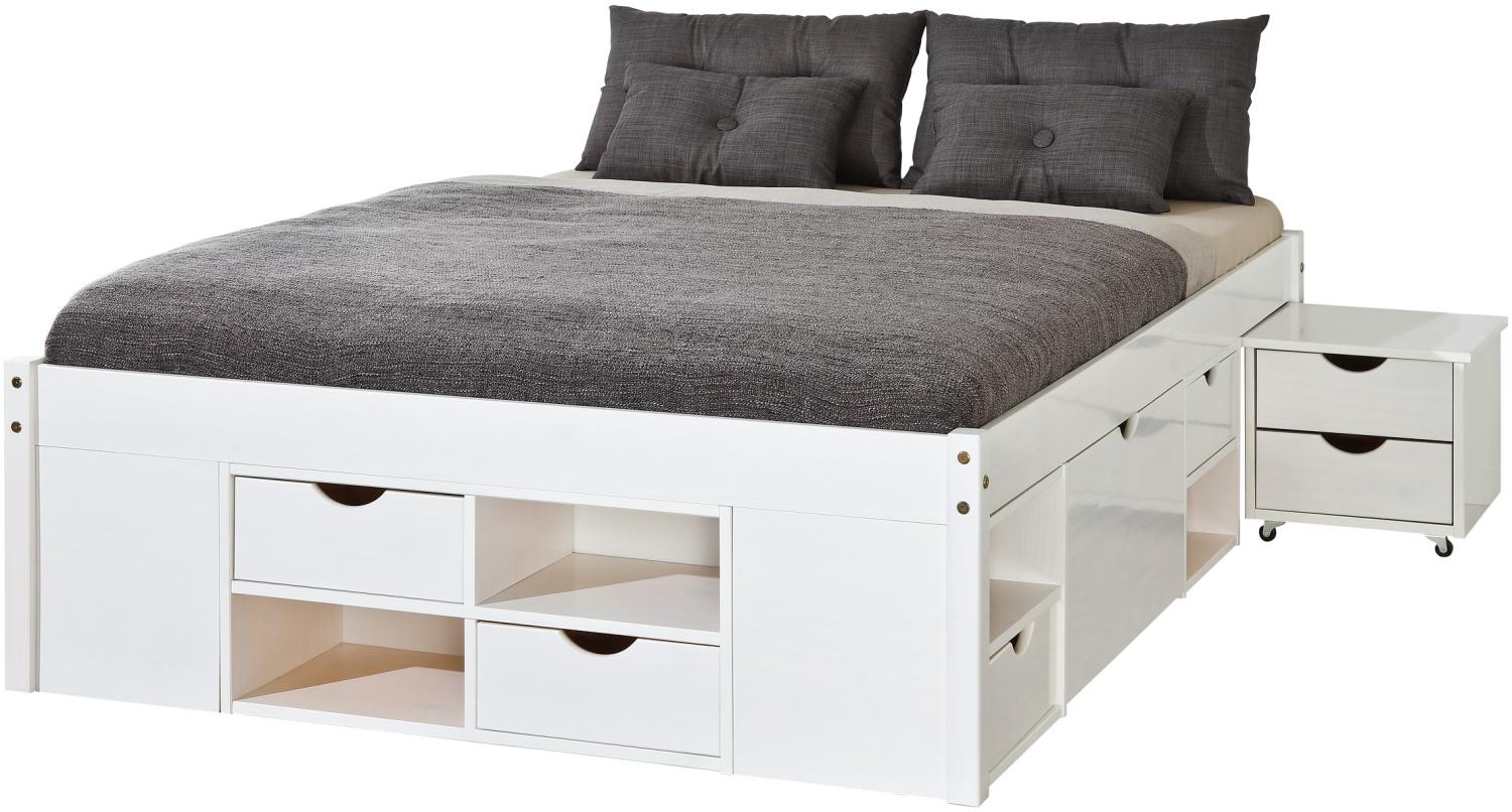 Funktionsbett >Till< (BxHxT 209 x 47,5 x 146 cm) in Weiss - 209x47,5x146 (BxHxT) Bild 1