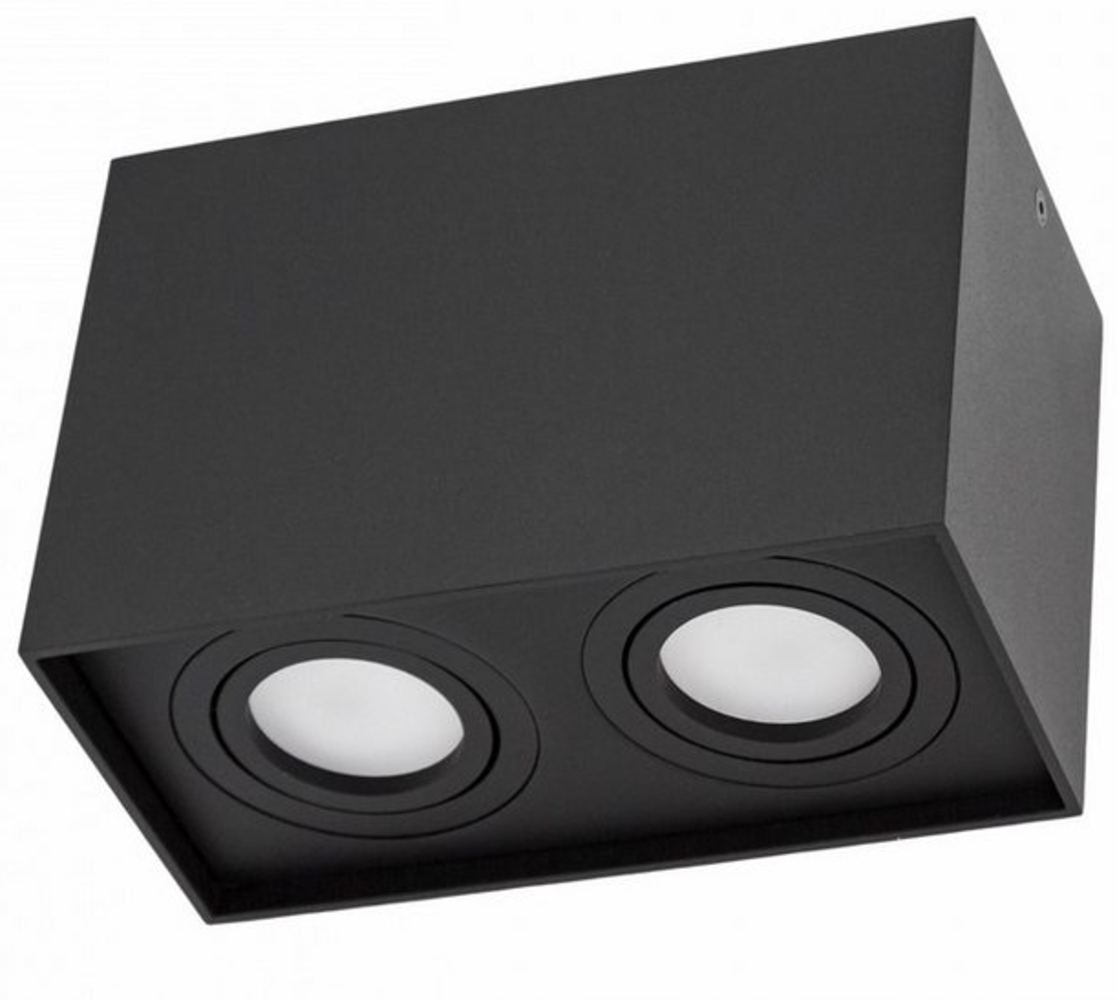 Deckenspots schwarz 2-Flg DUO 2XGU10 IP20 rechteckig schwenkbar Bild 1
