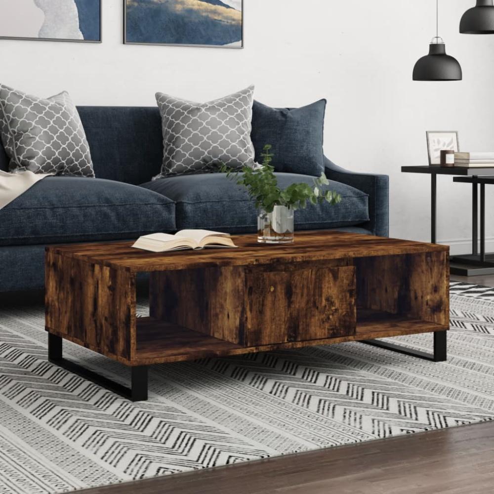 vidaXL Couchtisch Räuchereiche 104x60x35 cm Holzwerkstoff 827097 Bild 1