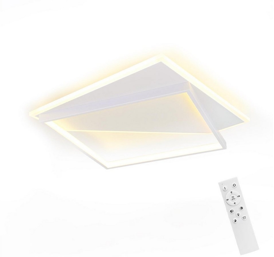 Nettlife LED Deckenleuchte Schwarz Modern 40W Dimmbar mit Fernbedienung Deckenbeleuchtung, Verzögerte Abschaltung + Nachtlicht, LED fest integriert, für Wohnzimmer Schlafzimmer Küche Esszimmer Flur Treppenhaus Bild 1