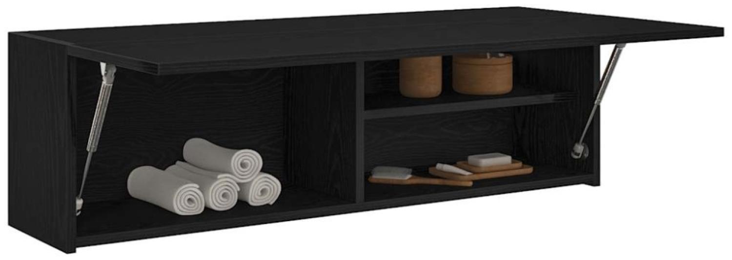 vidaXL Bad-Wandschrank Schwarz 100x25x30 cm Holzwerkstoff 860095 Bild 1