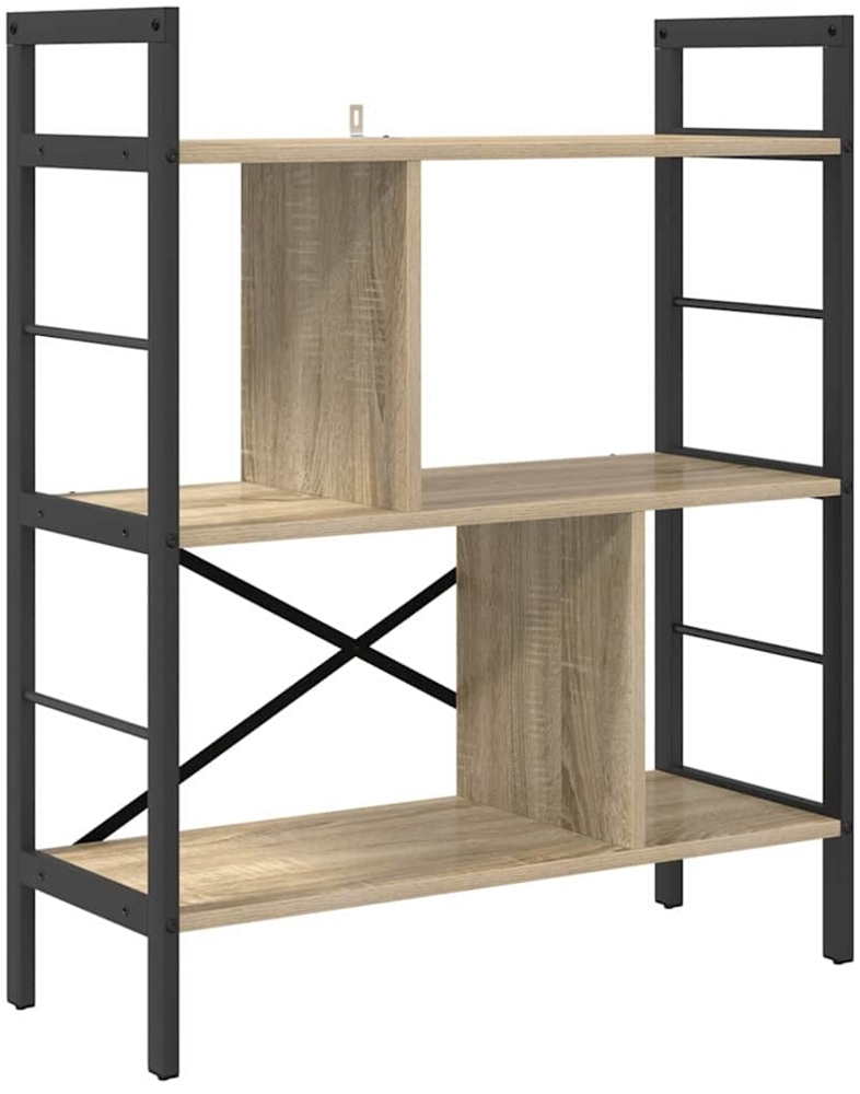 vidaXL Bücherregal Sonoma-Eiche 75 x 30 x 91 cm Holzwerkstoff 883971 Bild 1