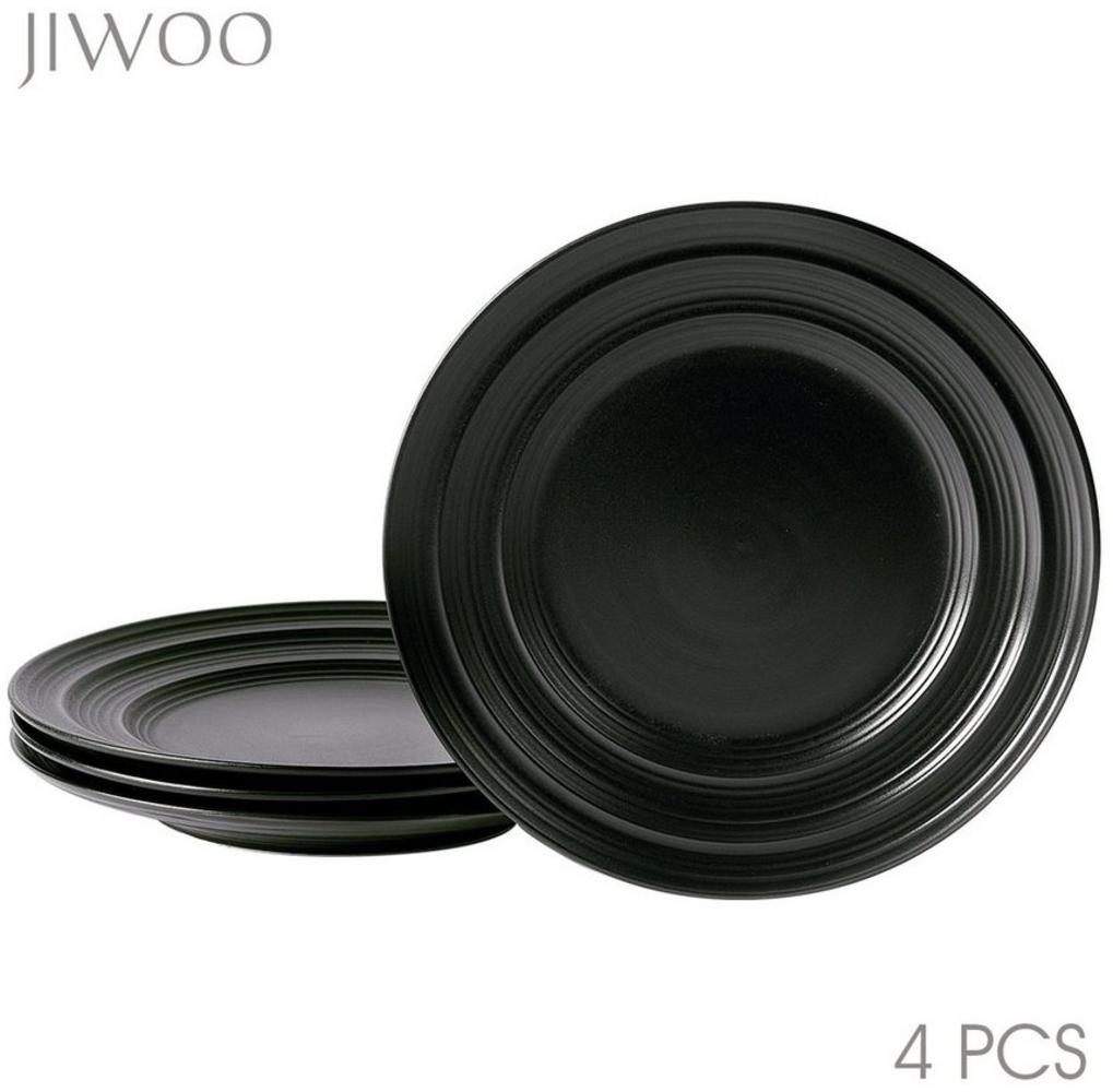 JIWOO Teller 4er,Ø21,5cm,Frühstücksteller,Salatteller,Pastateller,Vorspeisenteller, (4 St), Keramik,Mikrowellen-und spülmaschinenfest,Stapelbares,Ø21,5cm Bild 1