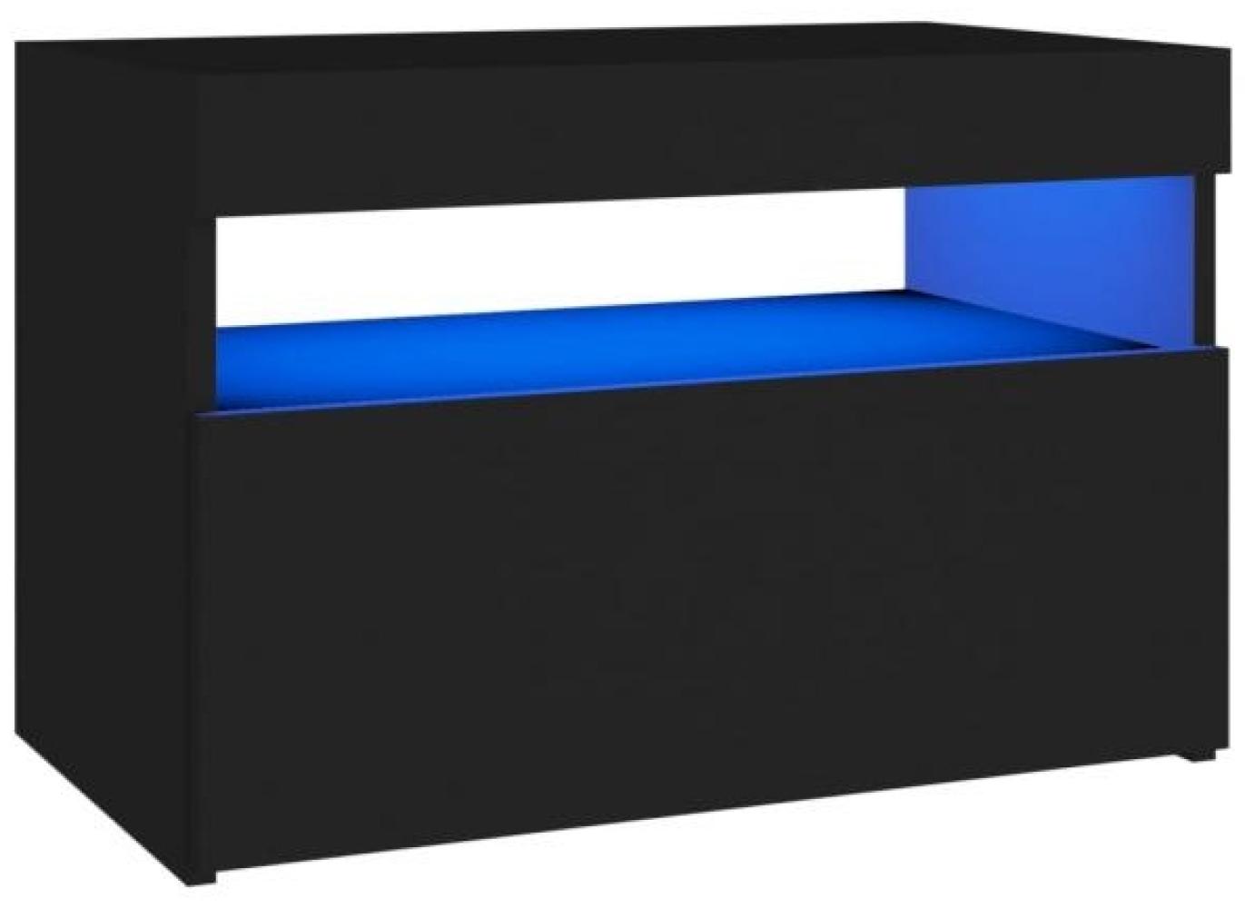 vidaXL TV-Schrank mit LED-Leuchten Schwarz 60x35x40 cm 804411 Bild 1