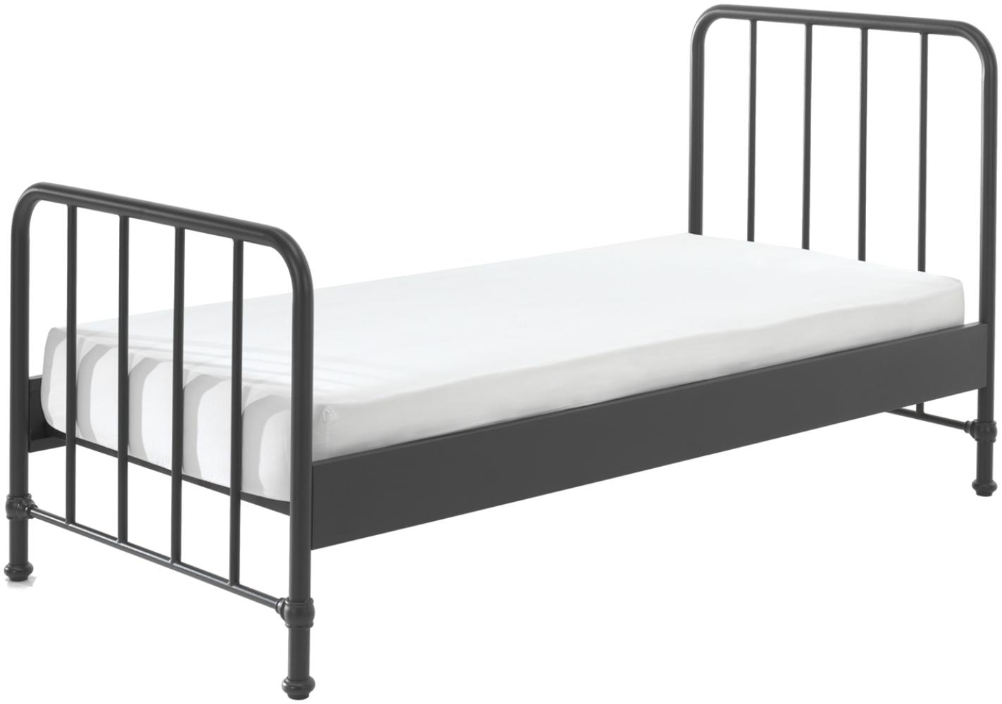 Vipack BRONXX Metallbett im coolen Look Schwarz matt, Liegefläche 90 x 200 cm Bild 1