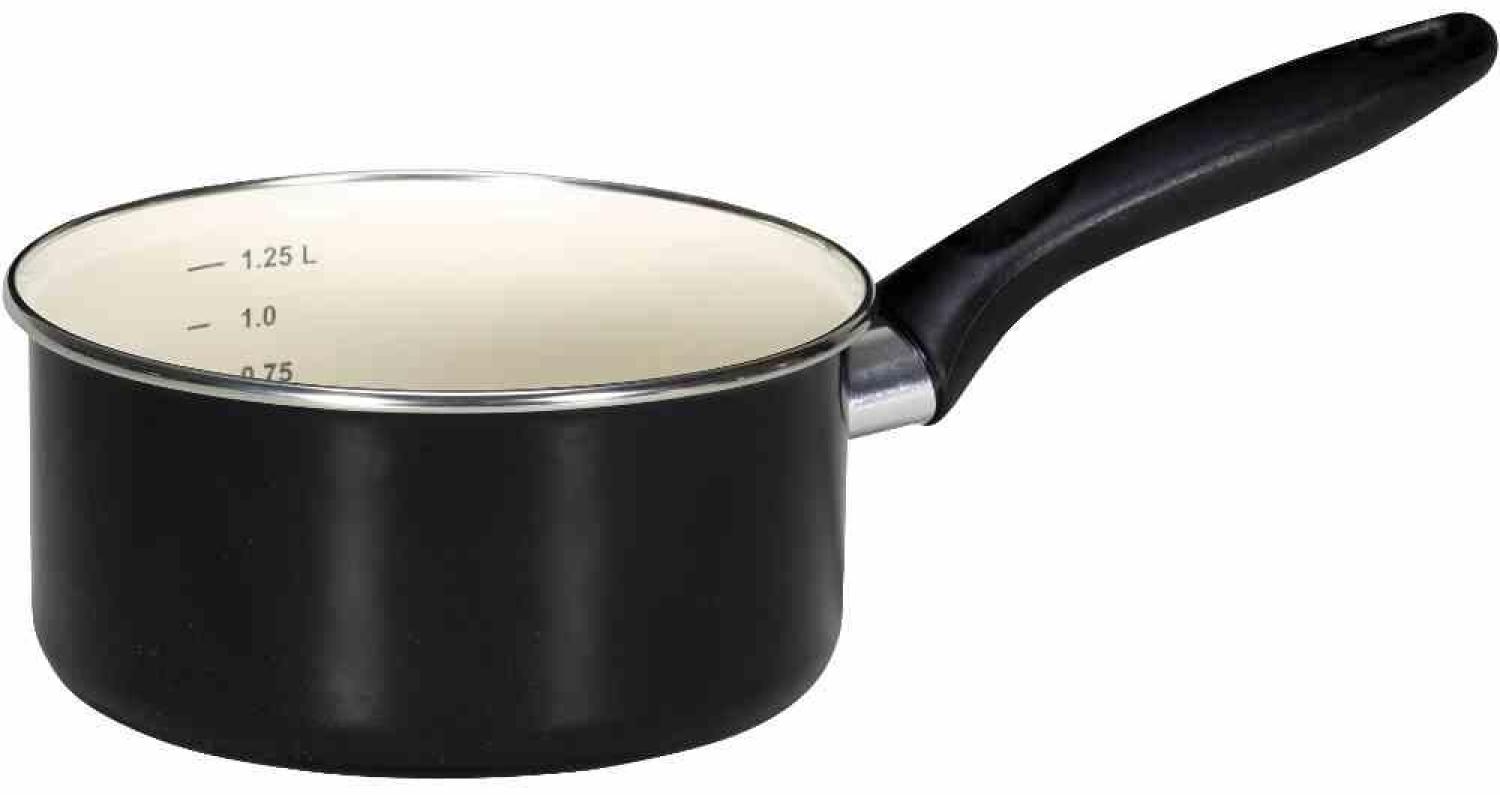 Stieltopf 16cm Emailletopf Kochtopf Kochtöpfe Kochen Küchenhelfer Suppentopf NEU Bild 1