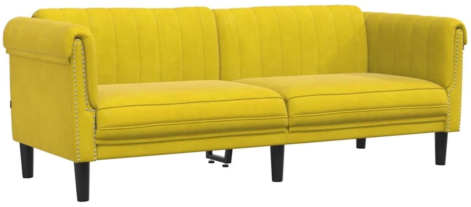 vidaXL Sofa 3-Sitzer Gelb Samt 372591 Bild 1