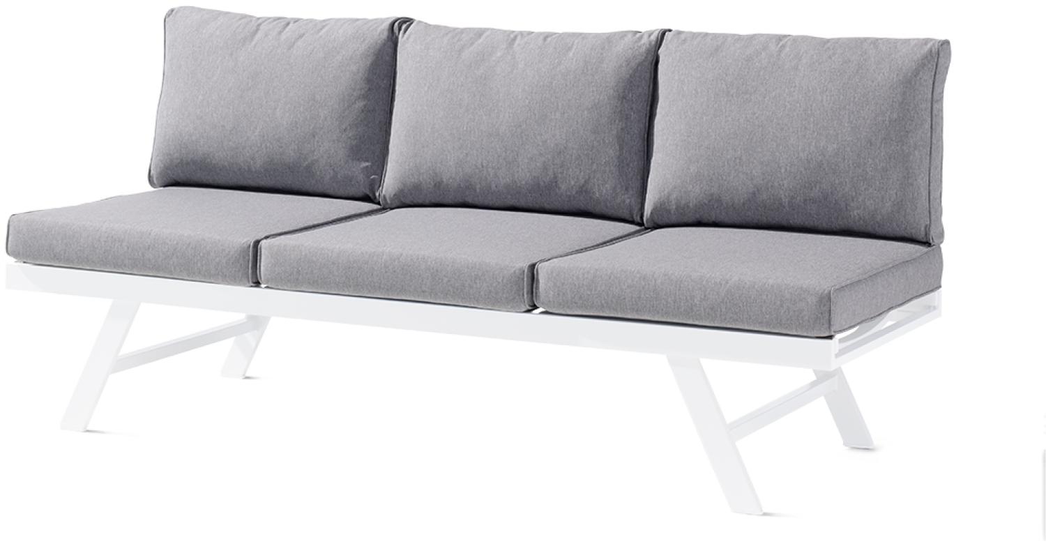 Sieger Auckland Lounge/Liege mit Polyesterbeschichtung, Aluminium Weiß 204 x 81 x 72 cm Bild 1