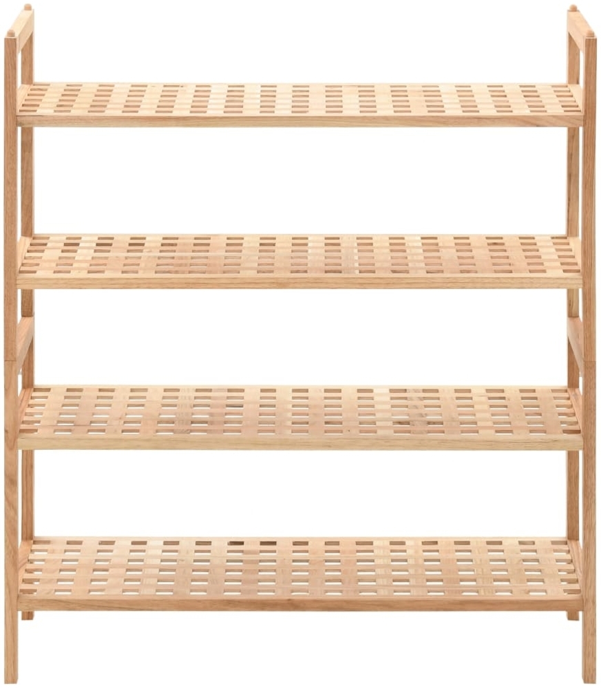 vidaXL Schuhregal Walnussholz Massiv 69x26x81 cm 247103 Bild 1
