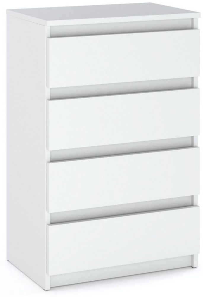 KOSETO Kommode mit 4 Schubladen - 60 cm - für Wohnzimmer und Schlafzimmer, Kratzfeste Oberfläche, Griffloses Design, Pflegeleicht, Modern Design Bild 1