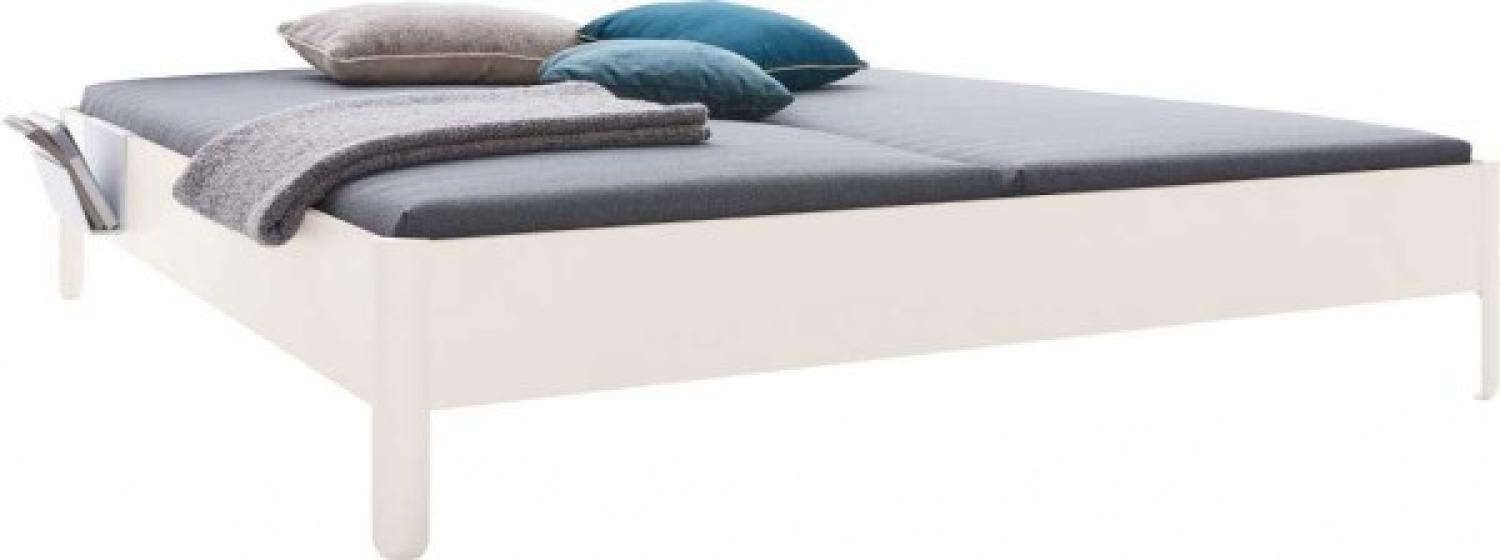 NAIT Doppelbett farbig lackiert Offwhite 200 x 220cm Ohne Kopfteil Bild 1