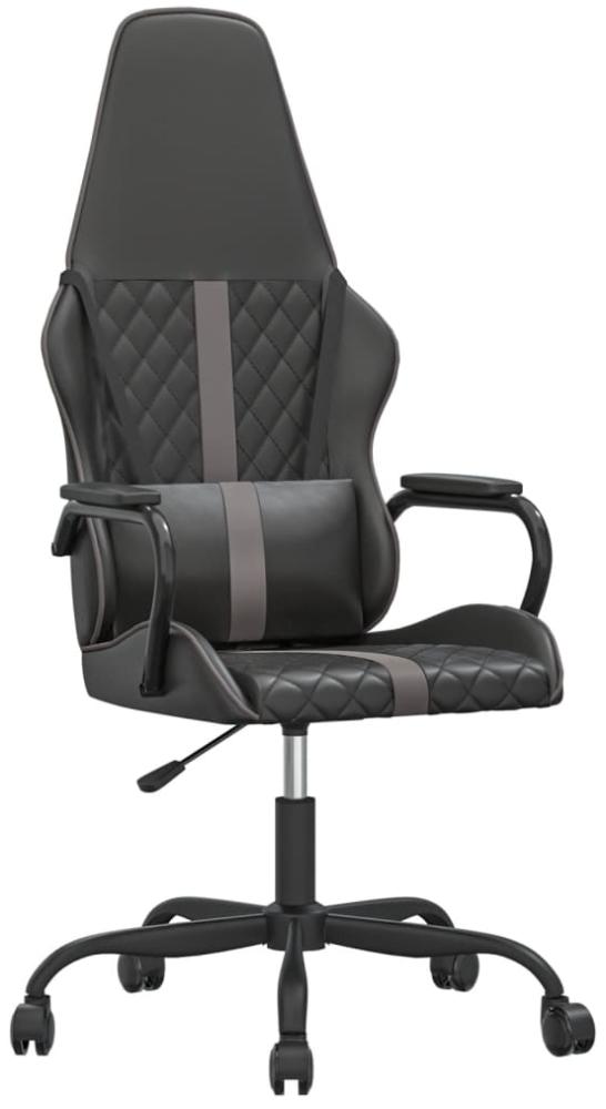 vidaXL Gaming-Stuhl mit Massagefunktion Grau und Schwarz Kunstleder 345561 Bild 1