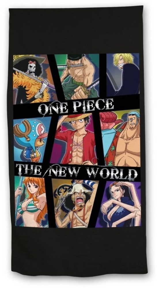 One Piece Anime Strandtuch One Piece Monkey D Ruffy and Crew Mikrofaser Badetuch 70x140 cm Bild 1