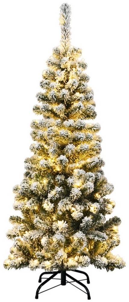 COSTWAY Künstlicher Weihnachtsbaum, 225cm, 350 warmweiße LEDs, 641 PVC Nadeln Bild 1