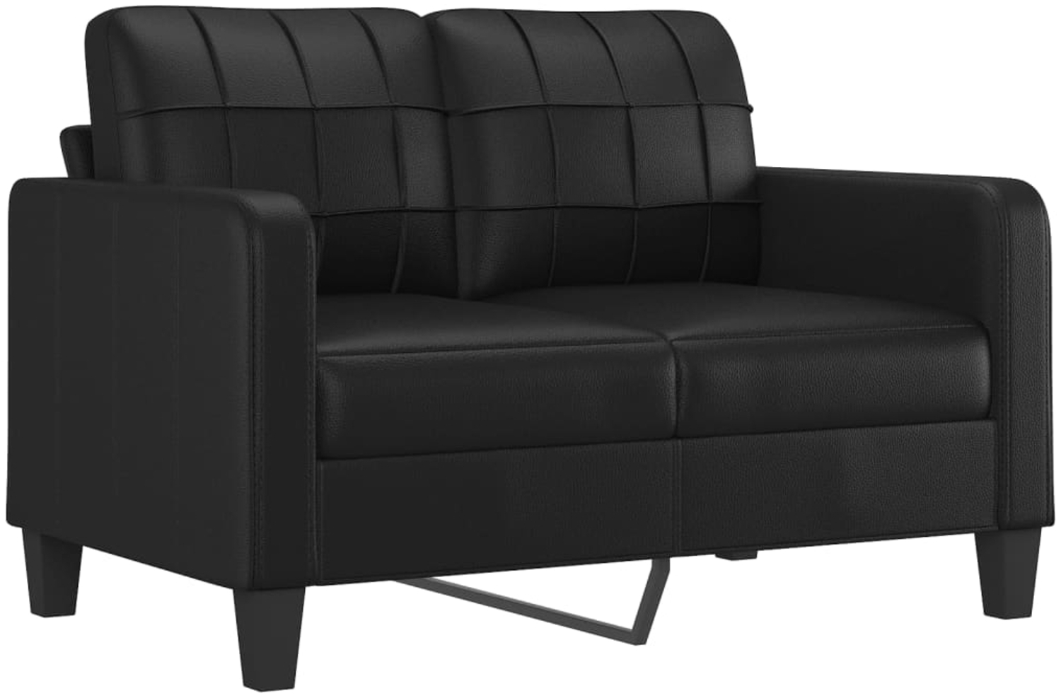 vidaXL 2-Sitzer-Sofa Schwarz 120 cm Kunstleder 359112 Bild 1